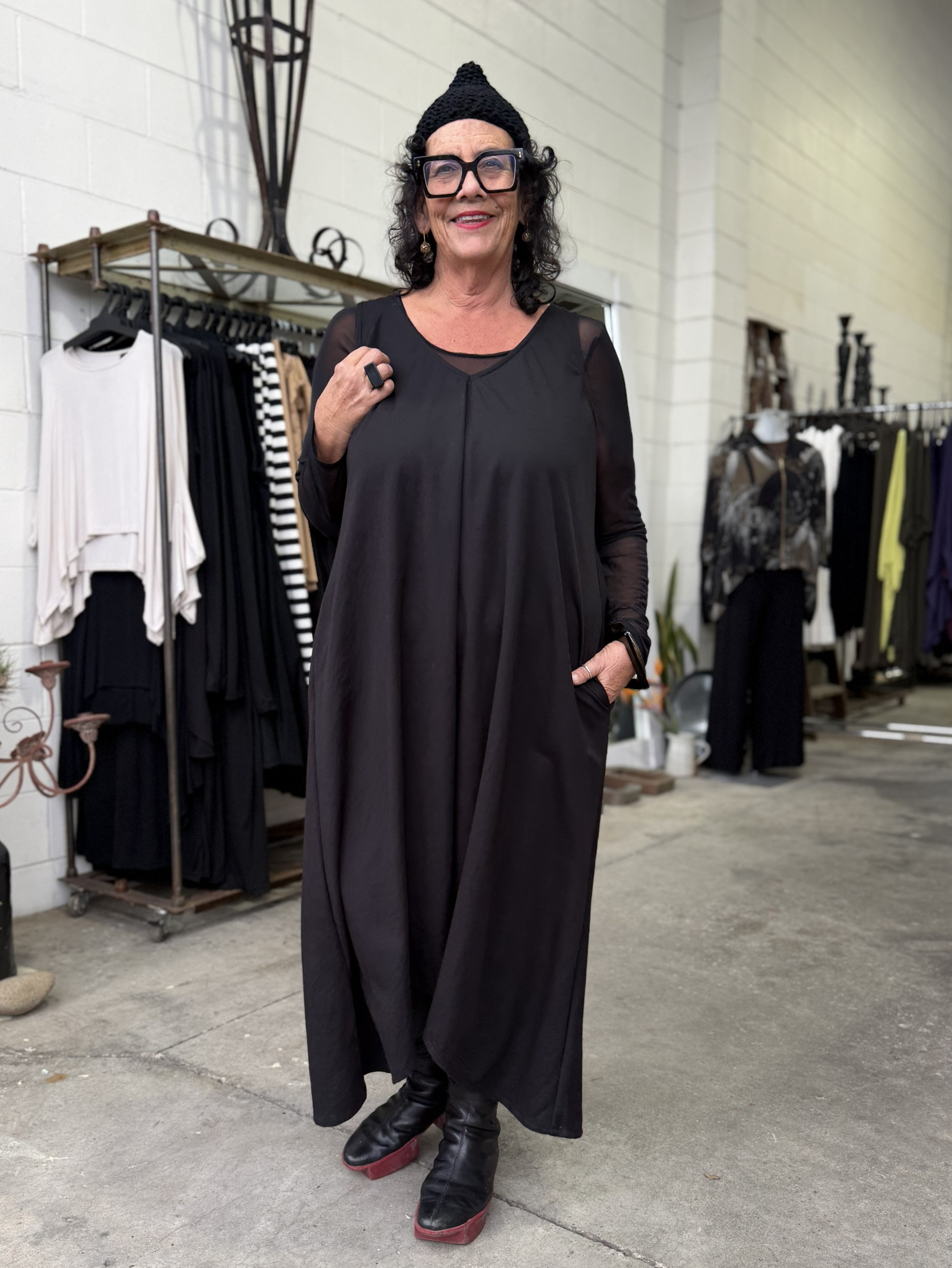 TCD Long Athena Dress - Black