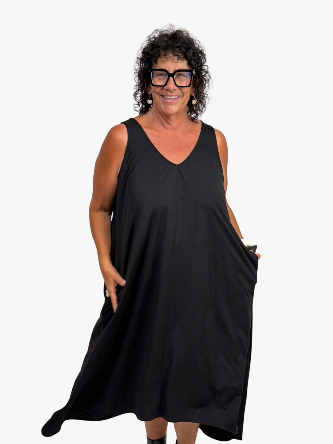TCD Long Athena Dress - Black