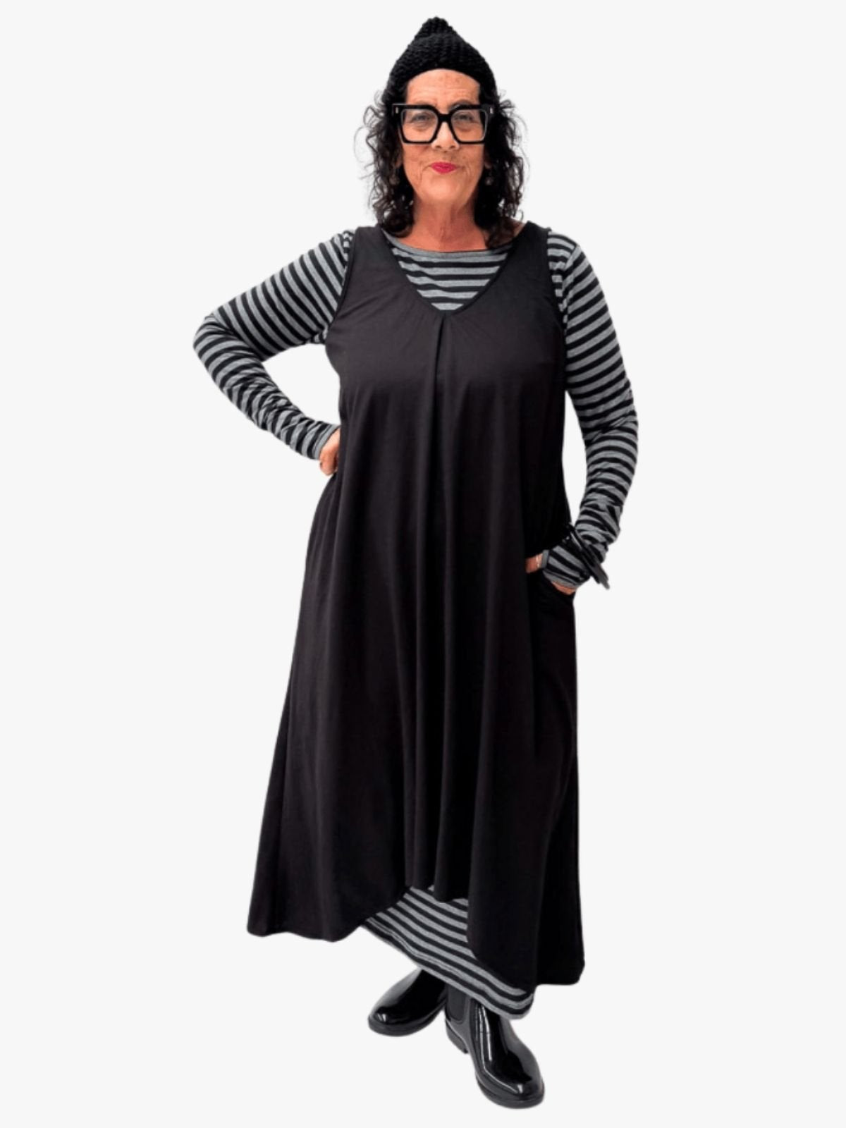 TCD Long Athena Dress - Black