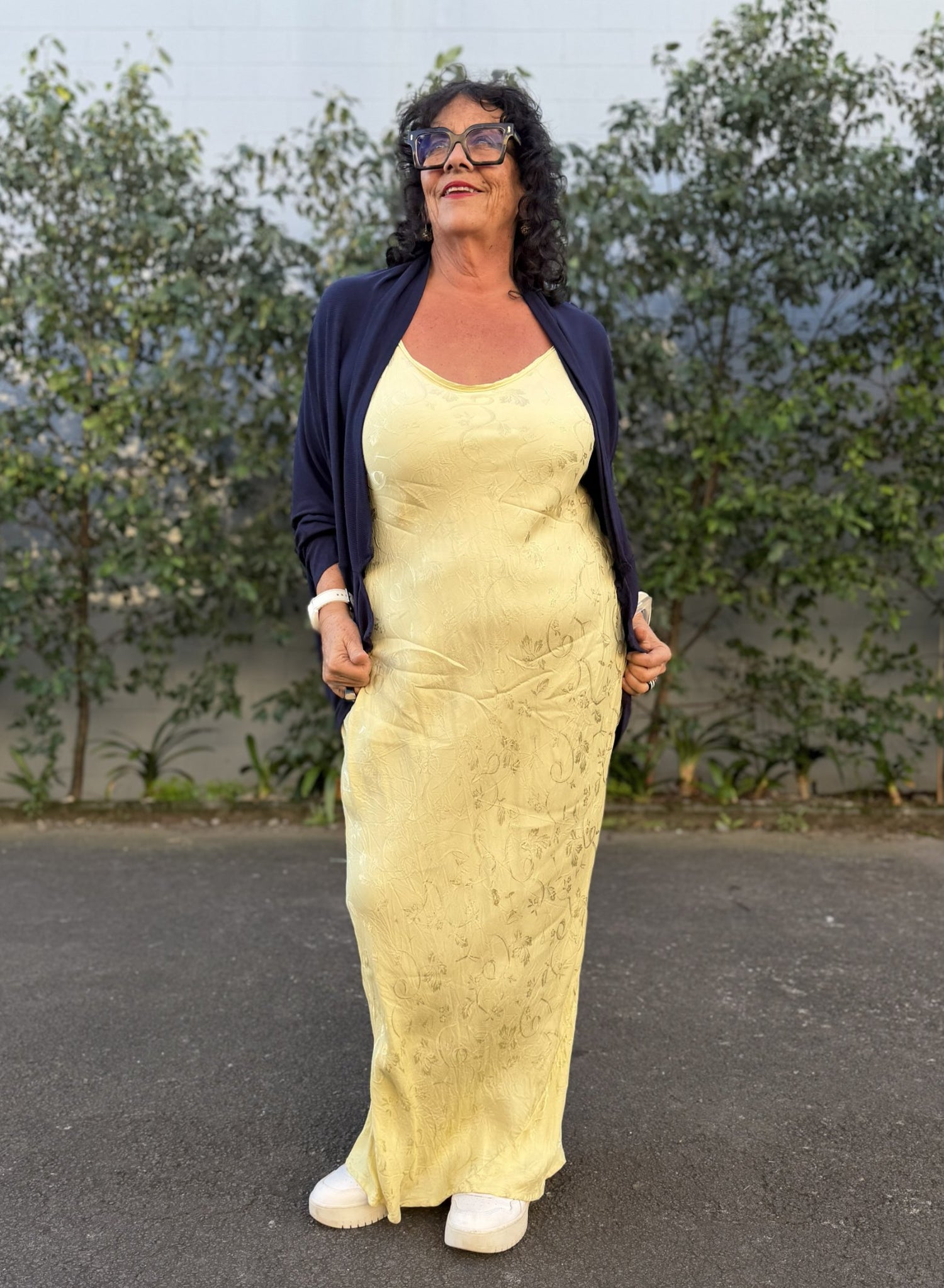 TCD Long Bias Slip Dress - Butter Yellow Satin