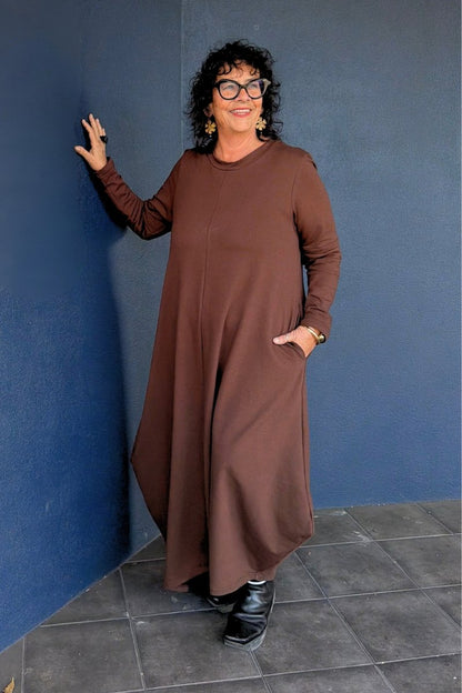 TCD Onyx Dress - Chocolate Brown