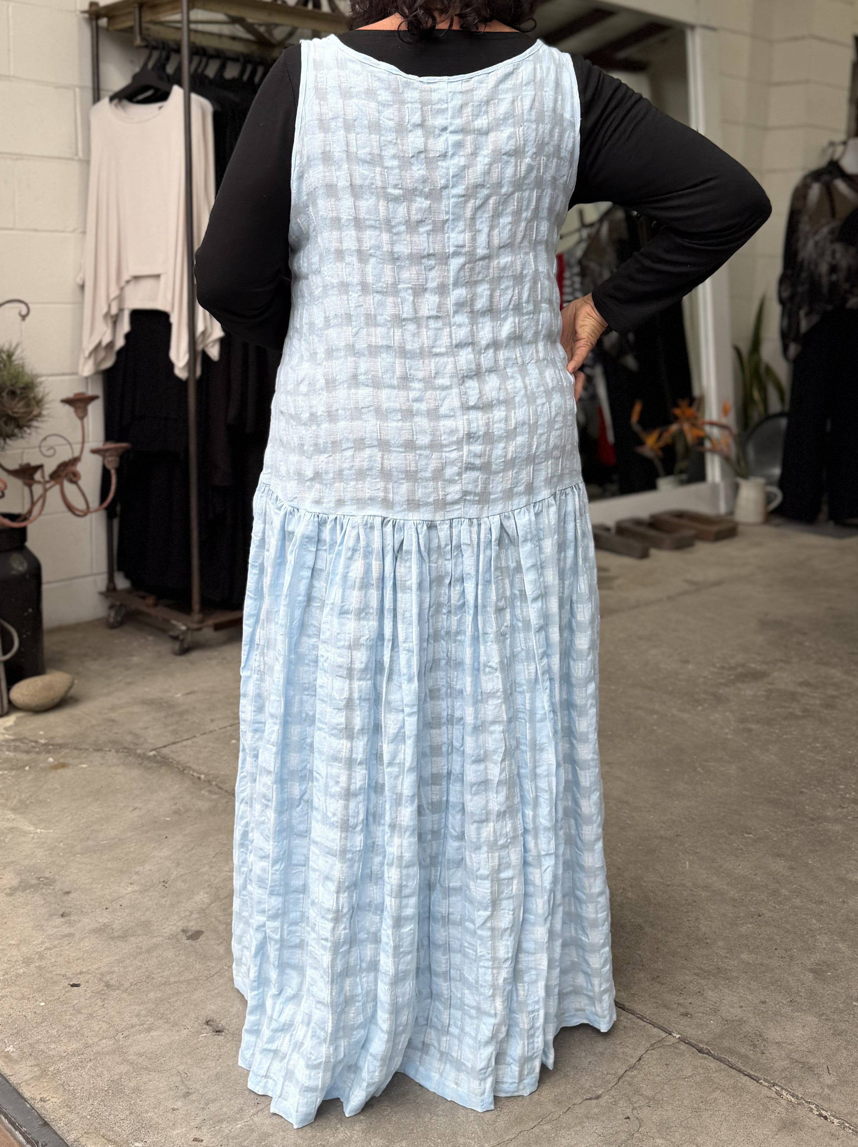 TCD - Petticoat Dress - Baby Blue Check
