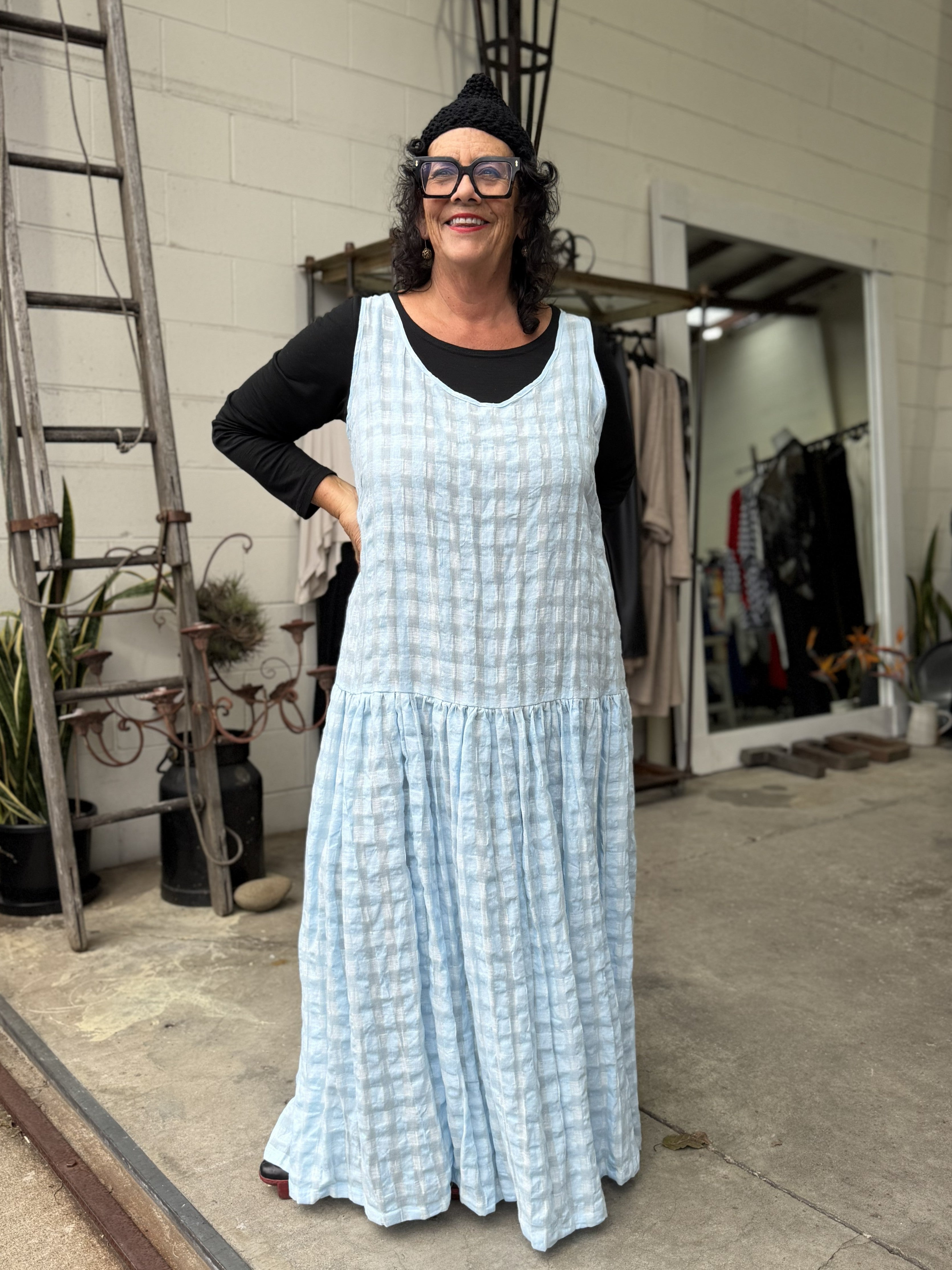 TCD - Petticoat Dress - Baby Blue Check