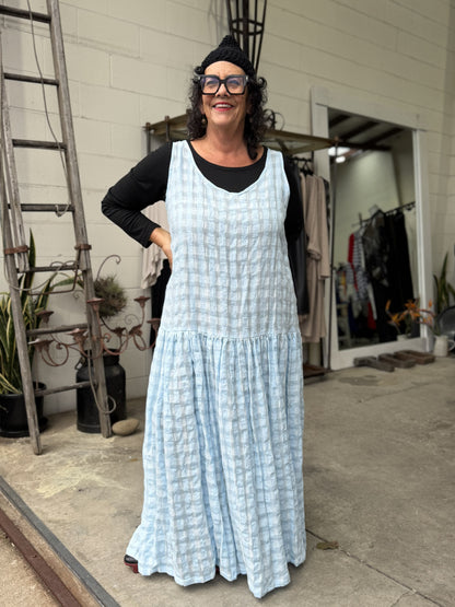 TCD - Petticoat Dress - Baby Blue Check
