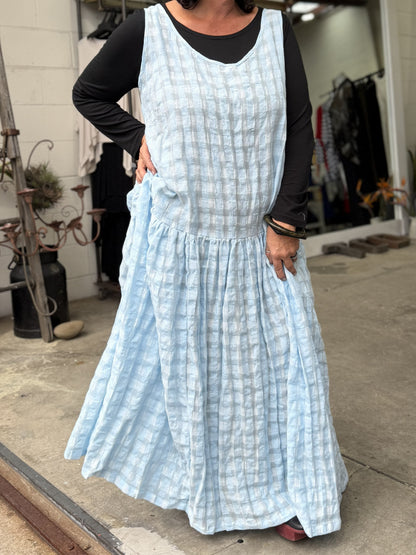 TCD - Petticoat Dress - Baby Blue Check