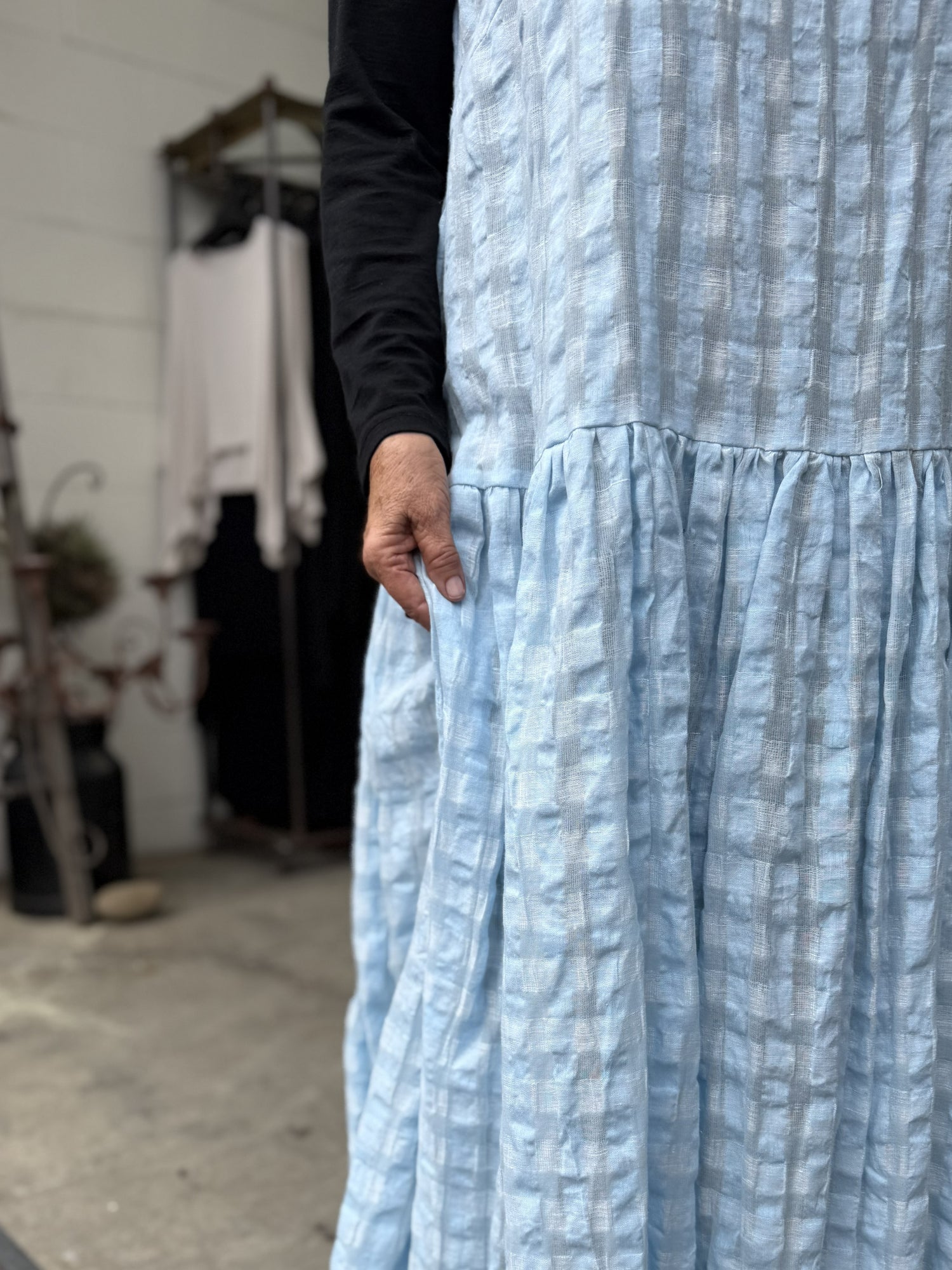 TCD - Petticoat Dress - Baby Blue Check