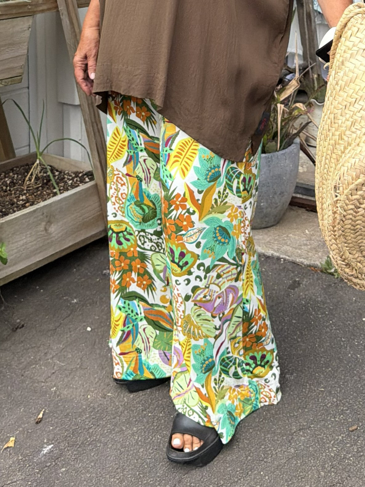 TCD Suzie Wide Leg Pants - Daylight Tropics