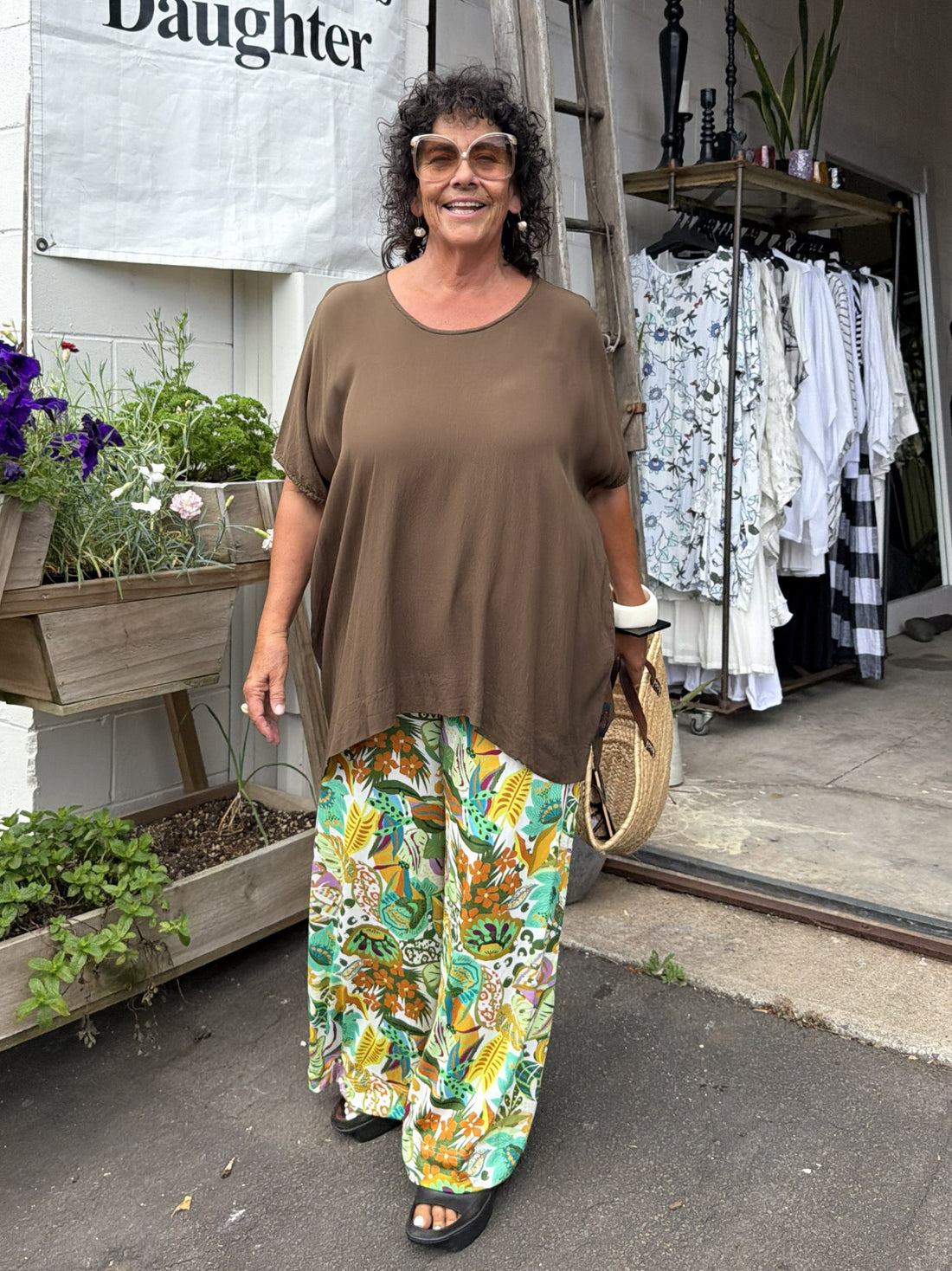 TCD Suzie Wide Leg Pants - Daylight Tropics
