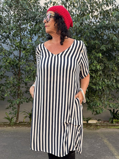 TCD Tranquil Dress - Navy Stripe