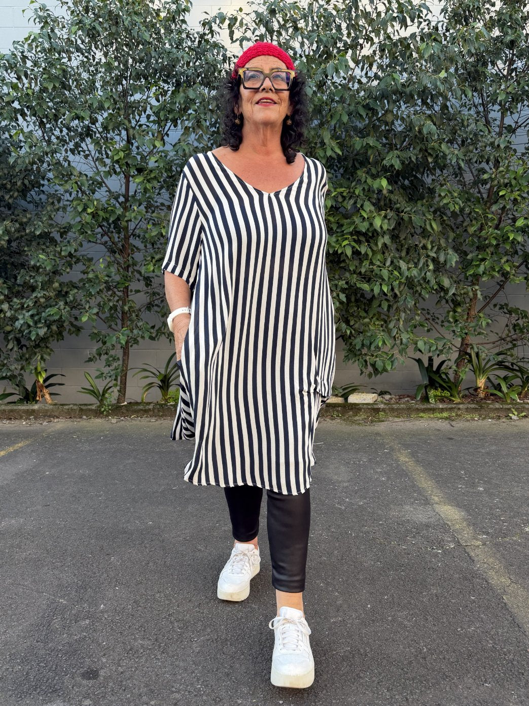 TCD Tranquil Dress - Navy Stripe