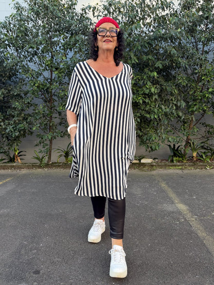 TCD Tranquil Dress - Navy Stripe