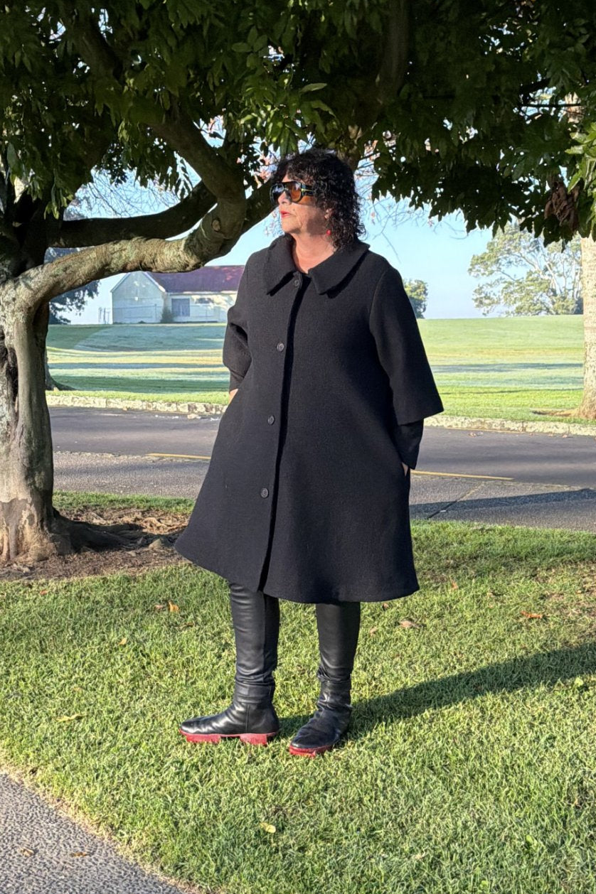 TCD Windsor Coat - Black Wool