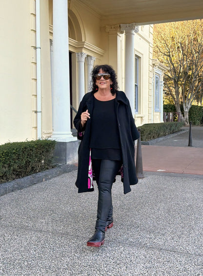TCD Windsor Coat - Black Wool