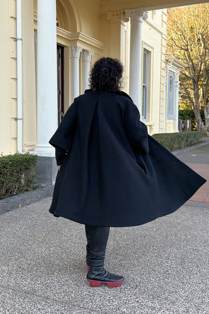 TCD Windsor Coat - Black Wool