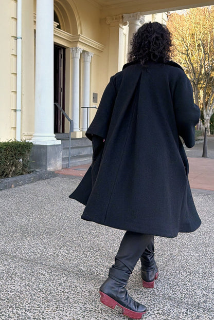 TCD Windsor Coat - Black Wool
