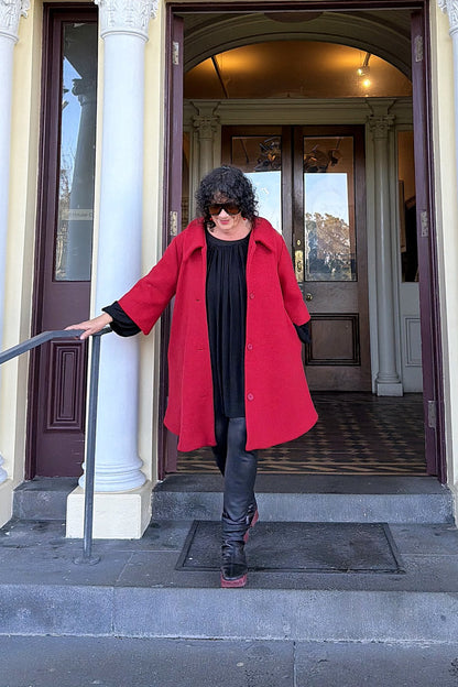 TCD Windsor Coat - Red Wool