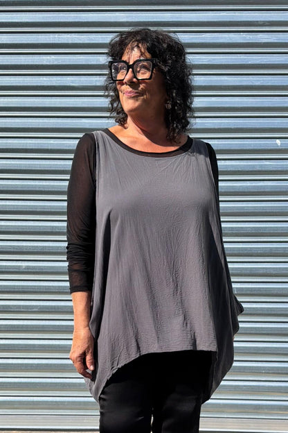 TCD Drape Tunic - Grey