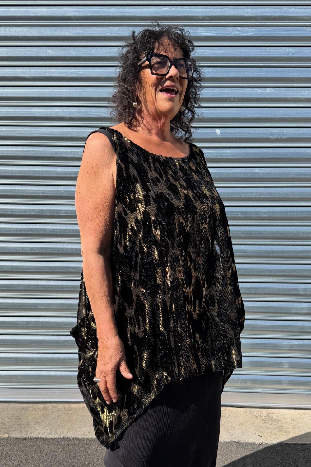 TCD Drape Tunic - Liquid Gold