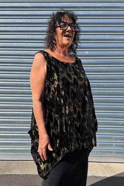 TCD Drape Tunic - Liquid Gold
