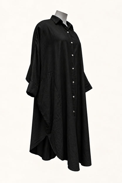 PRE ORDER TCD Georgie Shirt - Black Linen