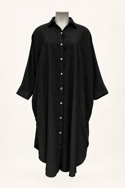 PRE ORDER TCD Georgie Shirt - Black Linen