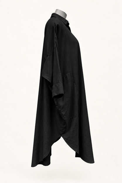 PRE ORDER TCD Georgie Shirt - Black Linen