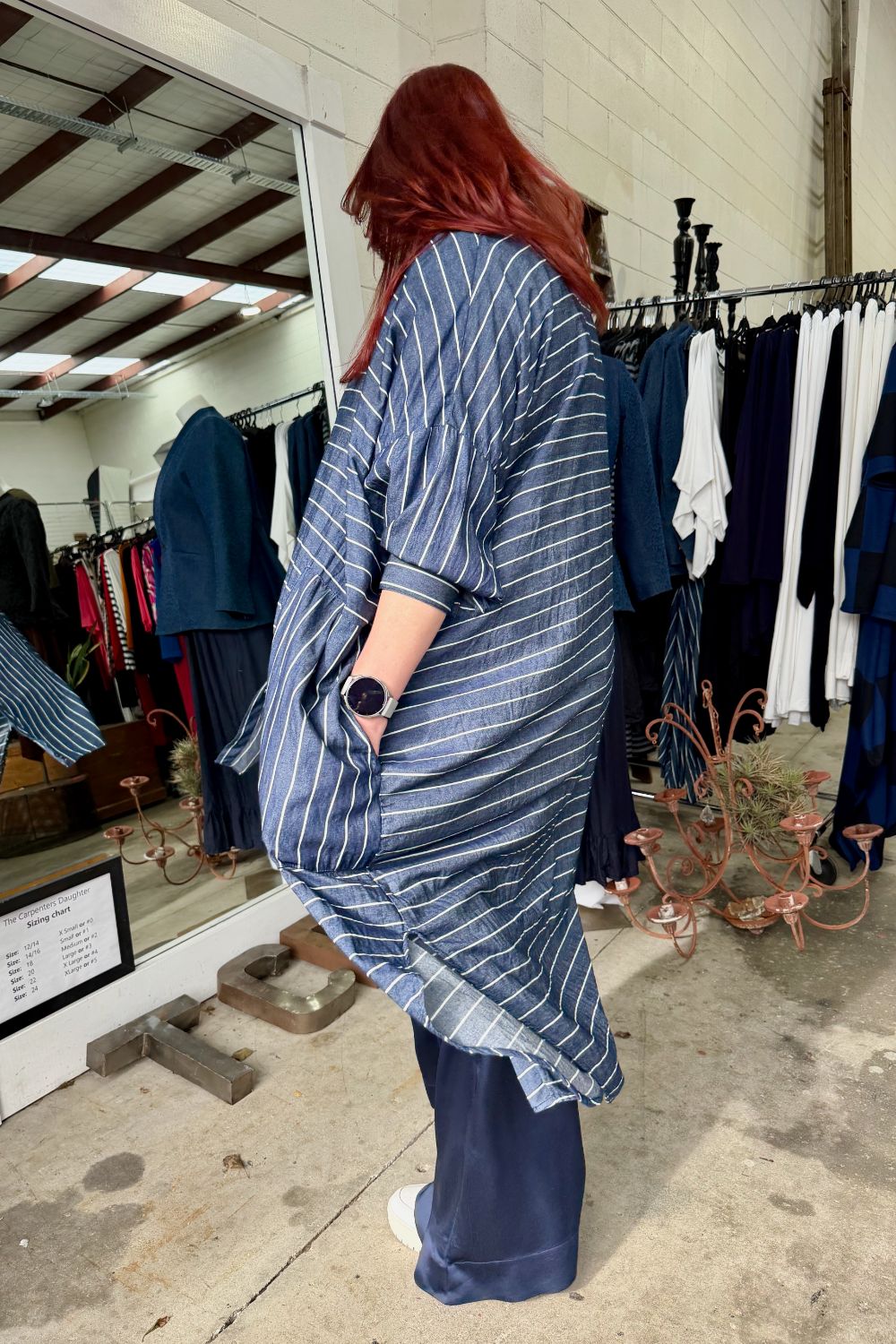 TCD Georgie Shirt - Stripe Denim Blue