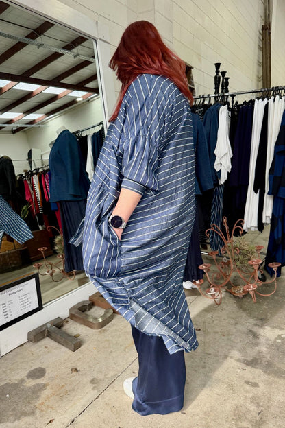 TCD Georgie Shirt - Stripe Denim Blue