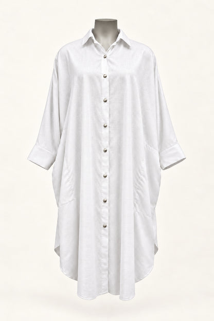 PRE ORDER TCD Georgie Shirt - White Linen