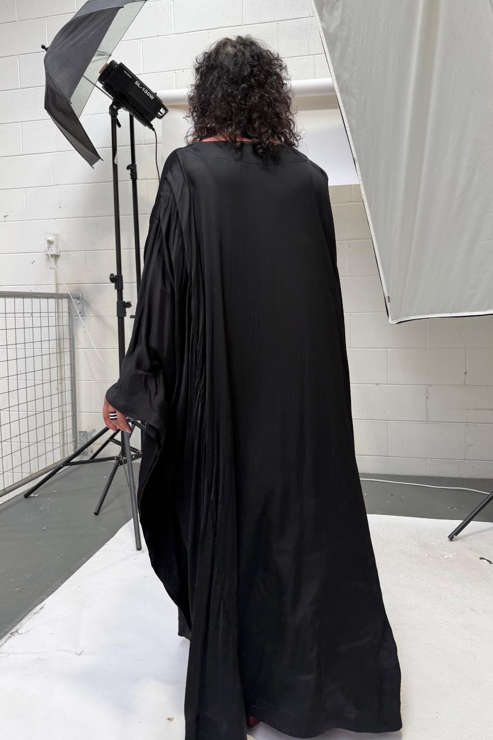 TCD Glissé Gown - Black Satin