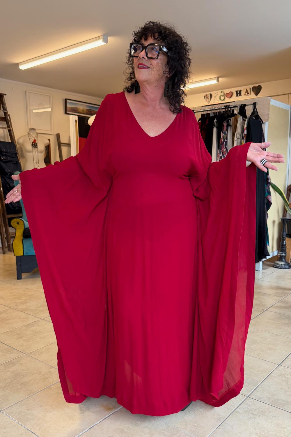 TCD Glissé Gown - Samba Red