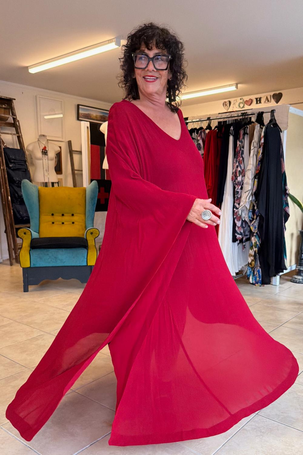 TCD Glissé Gown - Samba Red
