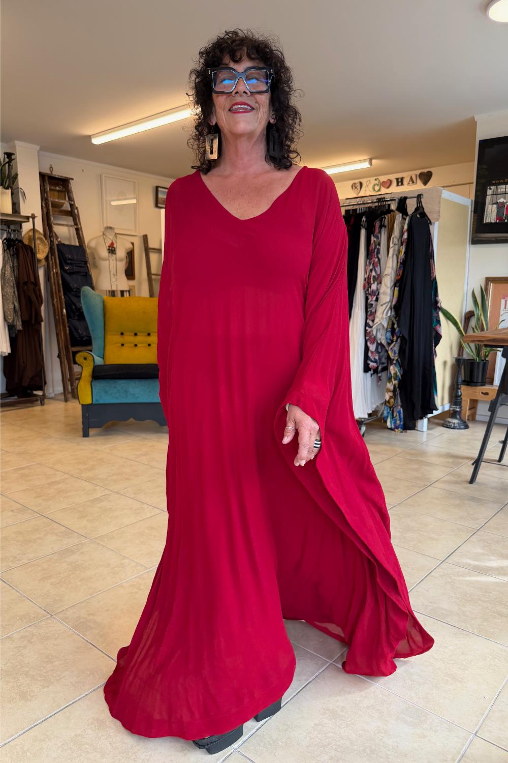 TCD Glissé Gown - Samba Red