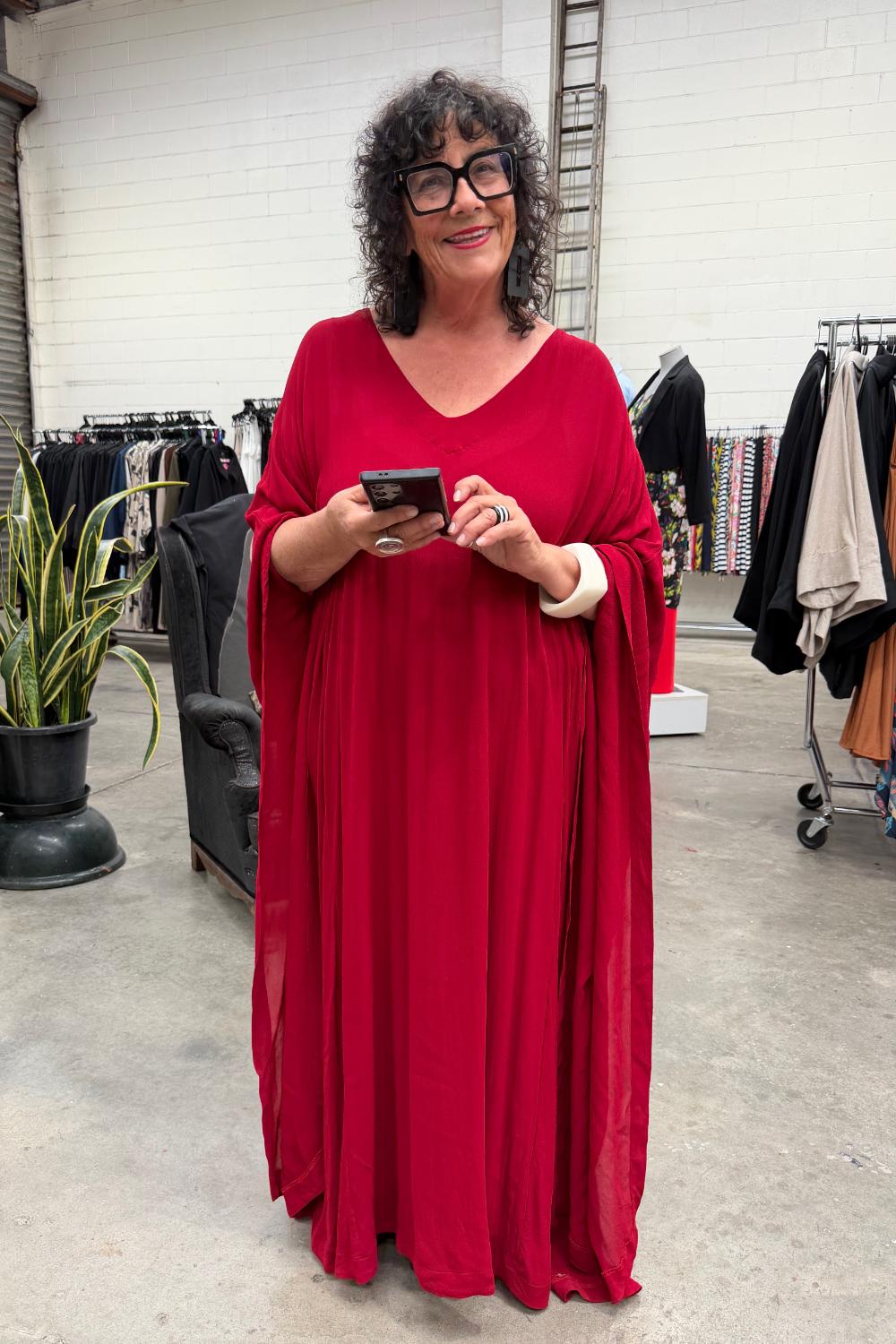 TCD Glissé Gown - Samba Red