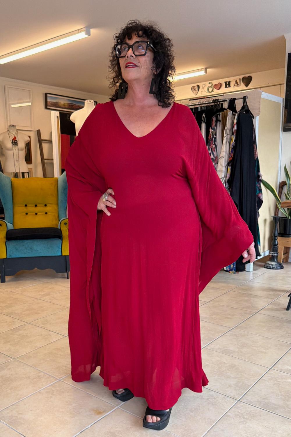 TCD Glissé Gown - Samba Red