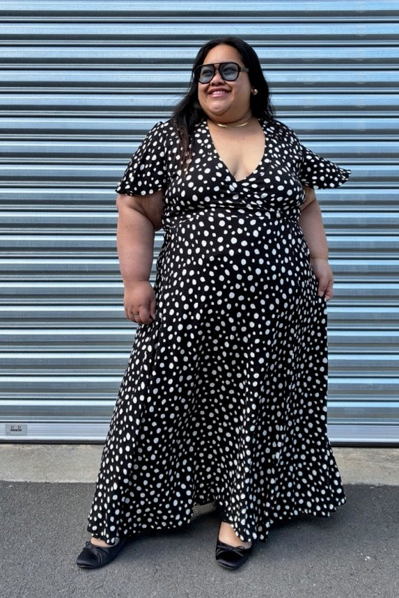 PRE ORDER TCD Katy Q Dress - Pebble Polka Dot