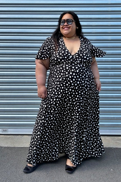 PRE ORDER TCD Katy Q Dress - Pebble Polka Dot
