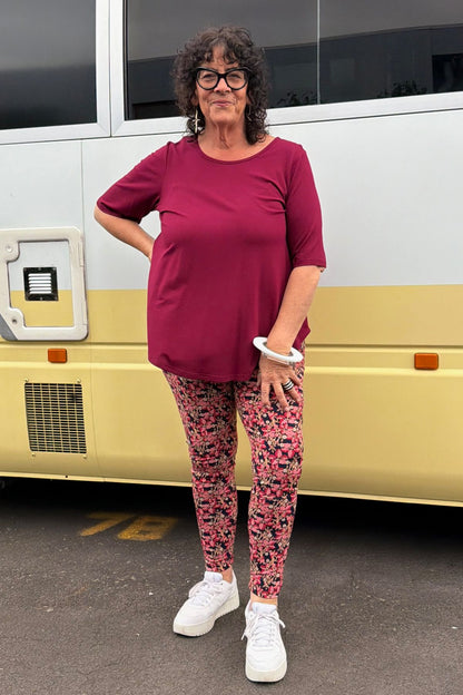 TCD Leggings - Berry Bloom