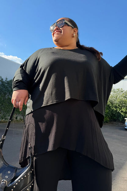TCD Lockdown Crop - Black Merino