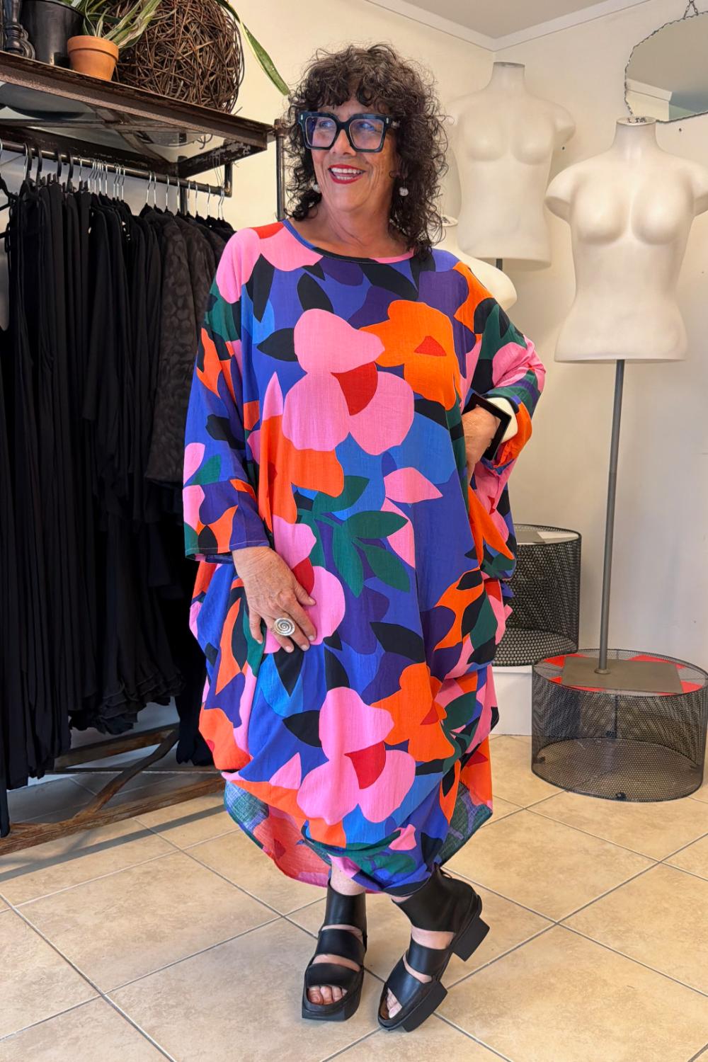 TCD Retreat Dress - Electric Bloom