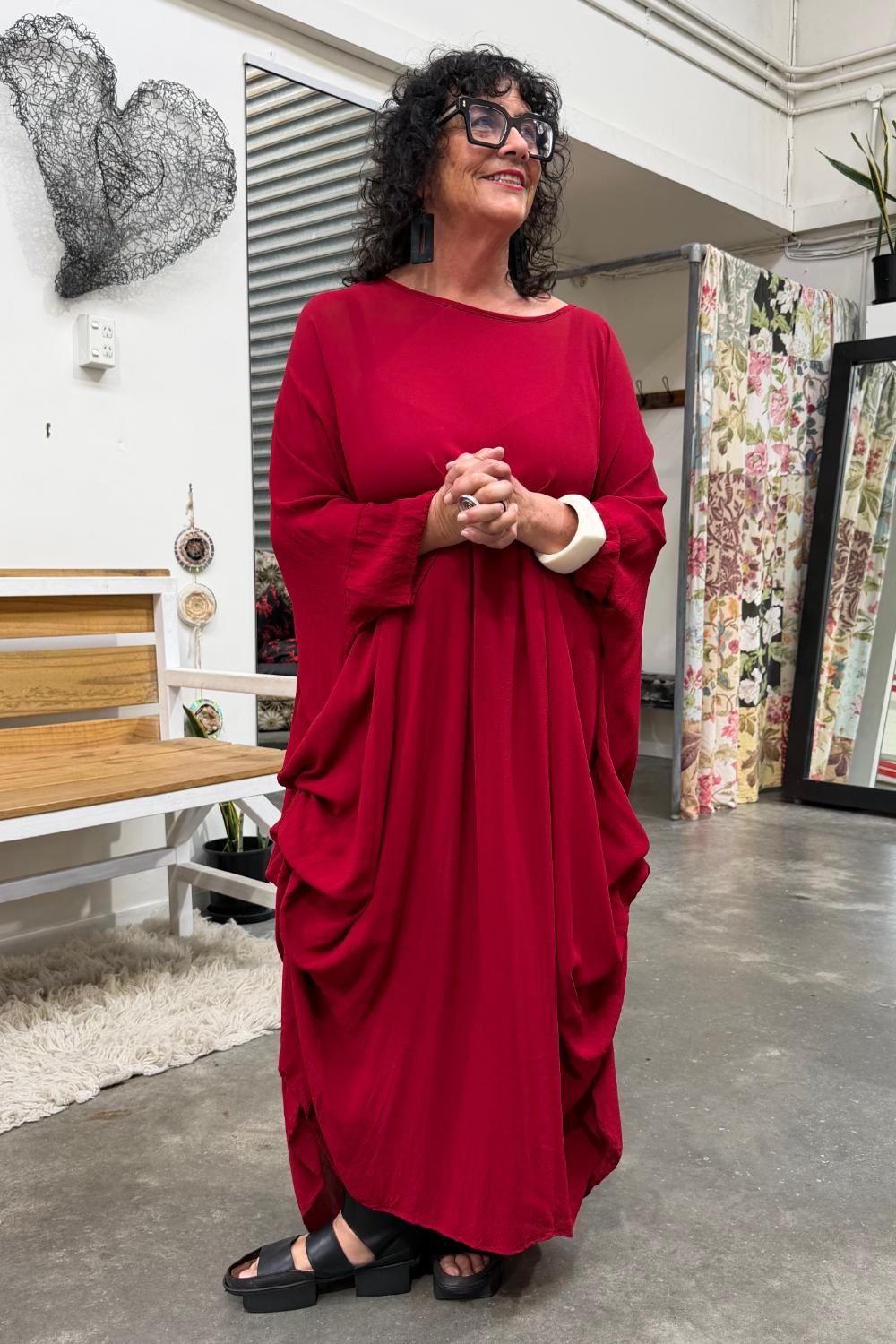 TCD Retreat Dress - Samba Red