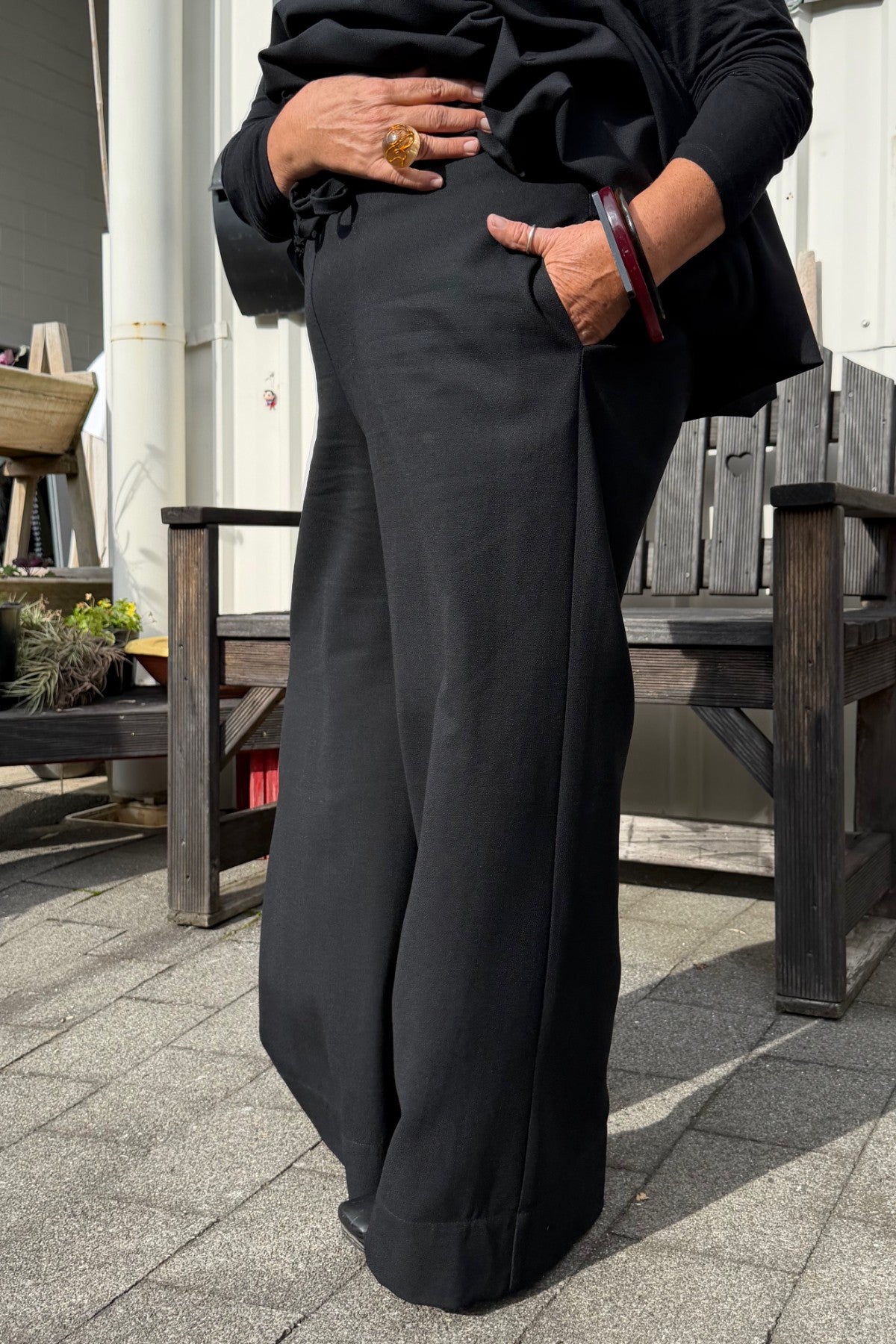 TCD Sadie Pants - Black Wool
