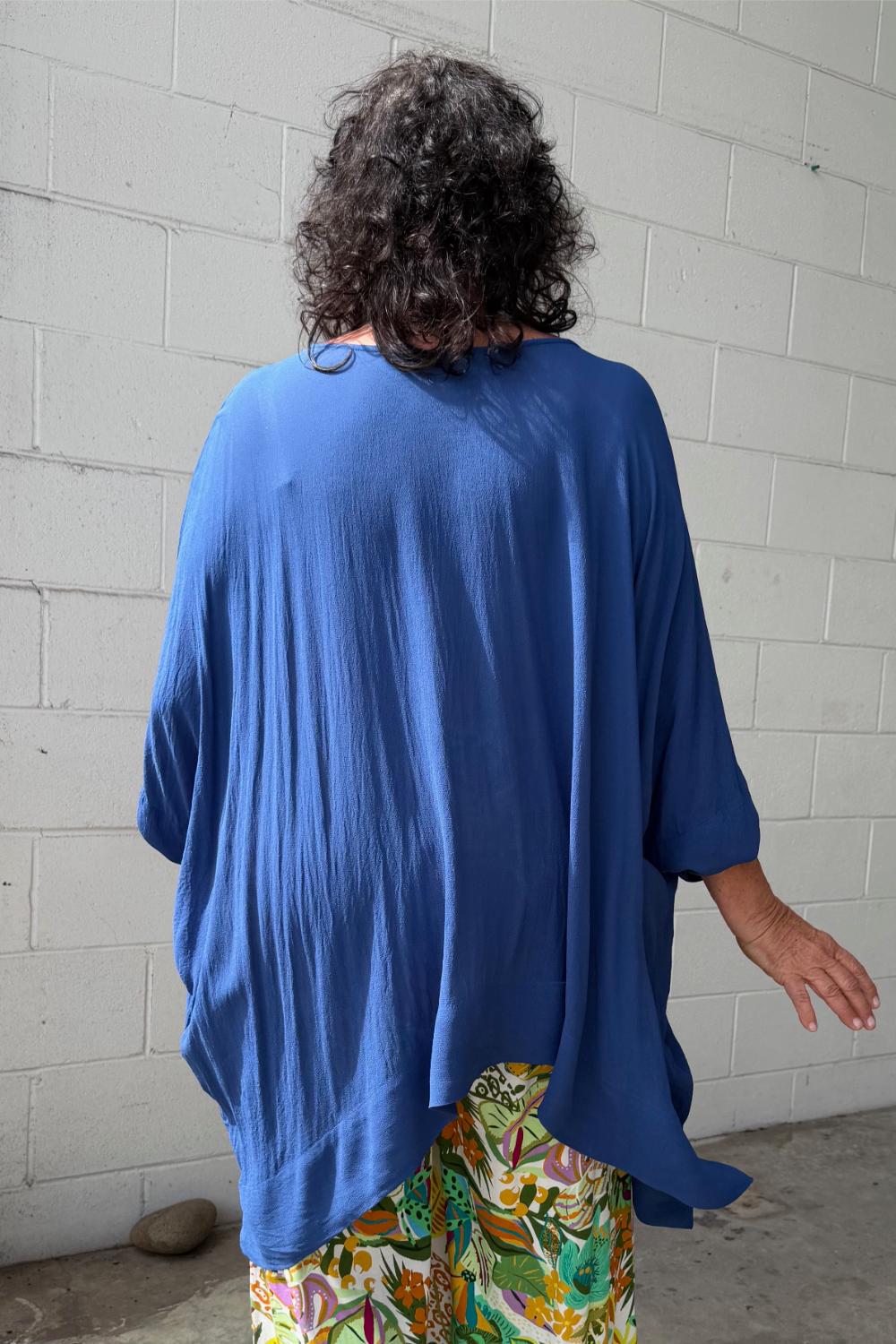 TCD Woven Tee  Top - French Blue