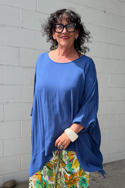 TCD Woven Tee  Top - French Blue