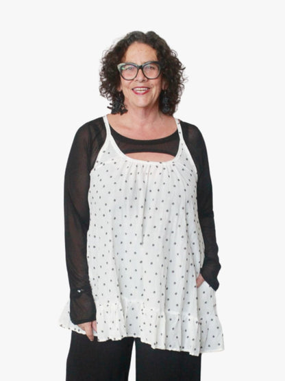TCD Baby Doll Top - Cream Silk (Lucky Last - S)