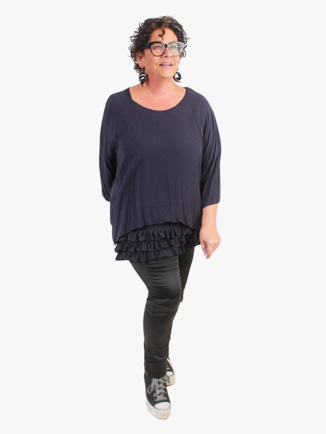 TCD Bobbie Frill Camisole - Navy