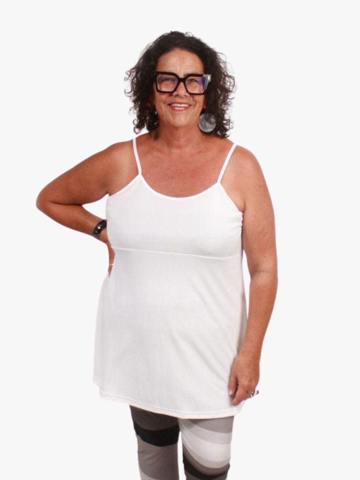 TCD Bodice Camisole - White Slinky Knit