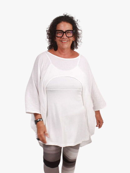 TCD Bodice Camisole - White Slinky Knit