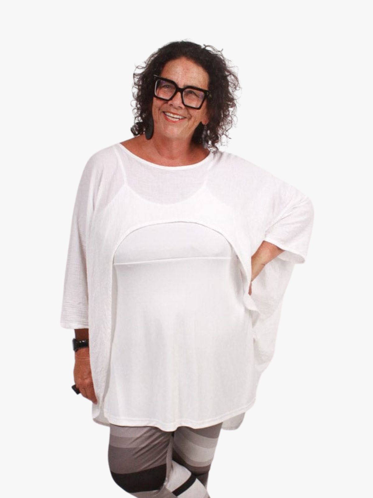 TCD Bodice Camisole - White Slinky Knit