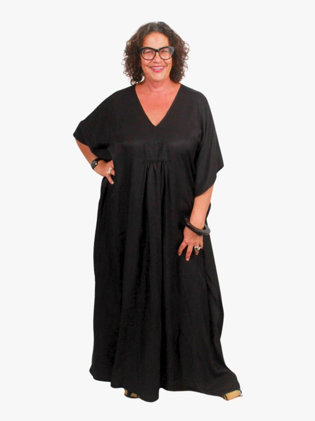 TCD Kaftan Dress - Black (LUCKY LAST - S = 14/16)